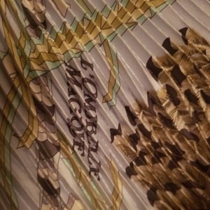 Hermes silk pleated scarf